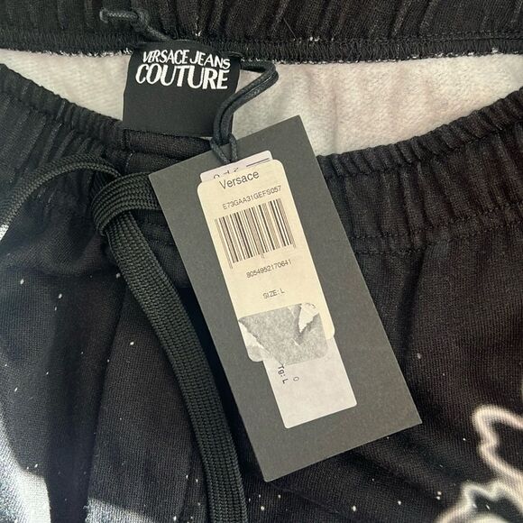 Versace Jeans Couture Felpa Panel Galaxy Sweatpants in Black-White, New, Size L - Picture 12 of 16